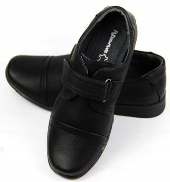 -% Обувь для причастия ТАПОЧКИ на липучке Черный r29