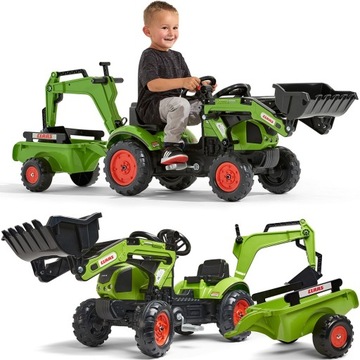 TRAKTOREK CLAAS z ŁYŻKĄ + PRZYCZEPKA / FALK