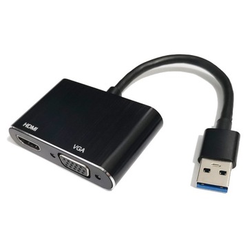KONWERTER USB 3.0 do HDMI + VGA ADAPTER KARTA GRA