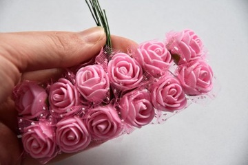 ПЕНОВЫЕ РОЗЫ, РОЗЫ, ЦВЕТЫ, 12 ШТ.