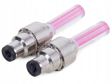 ВЕЛОСИПЕДНЫЕ ВЕНТИЛЯЦИИ НА КОЛЕСЕ С ПОДСВЕТКОЙ, 2 РОЗОВЫЕ