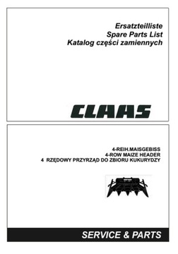 Claas 4 rzędowa przystawka do zbioru kukurydzy - katalog części PL
