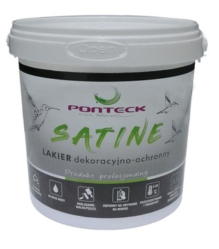 LAKIER BEZBARWNY SATYNA LAZURA DO ŚCIAN 1L