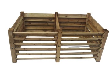 ДЕРЕВЯННЫЙ КОМПОСТЕР - ДВУХОСНОЙ, 1600 ЛИТРОВ