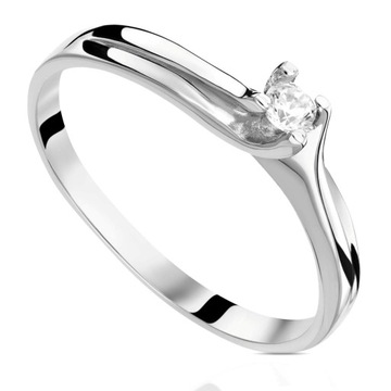 ЗОЛОТОЕ КОЛЬЦО 585 БРИЛЛИАНТОВ С БРИЛЛИАНТОМ 0,06 карата 24 часа