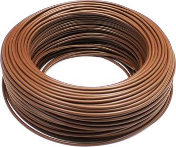 PRZEWÓD LINKA LGY 2,5mm BRĄZ KABEL 450/750V 100mb