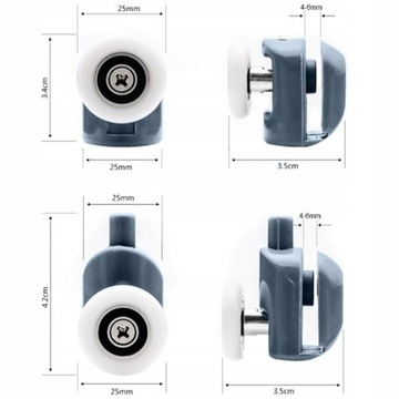 РОЛИКОВЫЕ КОЛЕСА ДЛЯ ДУШЕВОЙ КАБИНЫ НАБОР ИЗ 8 РОЛИКОВ