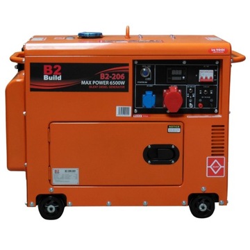 Agregat prądotwórczy 6000/6500W 380V 230V diesel B2-206