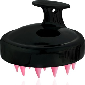 Силиконовая щетка для волос Black Pink, массажер, пилинг, средство для мытья головы.