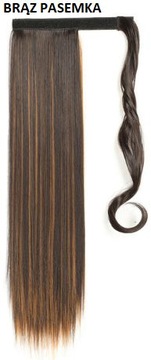 ПРИКРЕПЛЕННЫЙ коричневый хвост PONY 60см типа НАТУРАЛЬНЫЙ