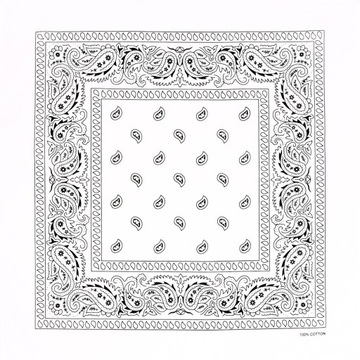 Шарф-бандана белый, комплект из 5 бандан