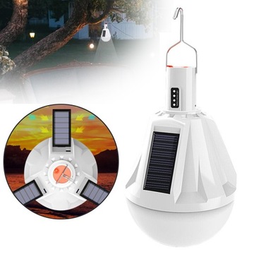 ŻARÓWKA SOLARNA LED, DO UŻYTKU NA ZEWNĄTRZ, LAMPA SOLARNA, LAMPA KEMPINGOWA