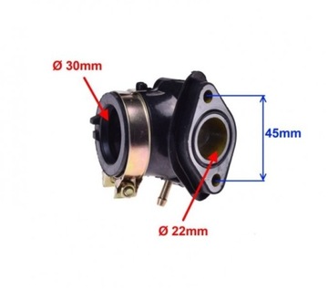 Пластиковый разъем карбюратора для скутера Quad ATV GY6 125 150