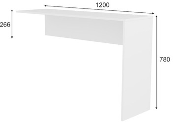 Угловой письменный стол 3+2 120 см, белый