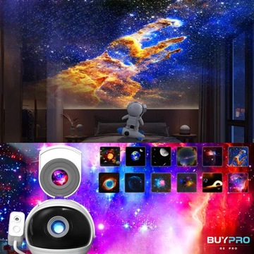 Projektor Gwiazd Lampka Nocna LED USB Planetarium 13x Dysk Planety 4K HD