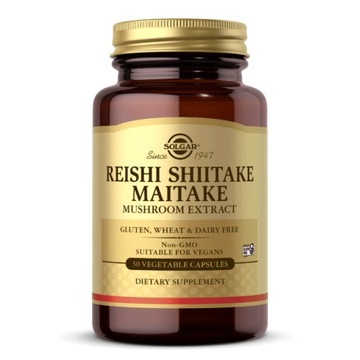 SOLGAR REISHI, SHIITAKE, MAITAKE - MUSHROOM EXTRACT (50 KAPS.)