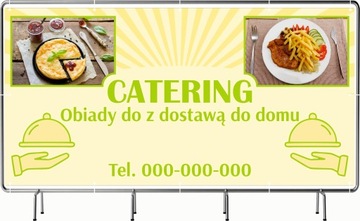 BANER REKLAMOWY 100x50cm projekt gratis różne wzory CATERING OBIADY