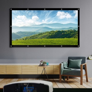 Большой настенный проекционный экран 120 дюймов 270x154 HD