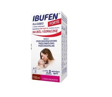 Ibufen dla dzieci FORTE 100 ml zawiesina malina