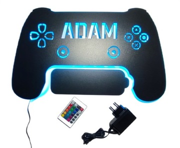 Lampka nocna Pad ps4 Z Imieniem Dla Gracza Gaming Gadżet LED RGB pilot