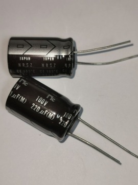 220uf 100V Kondensator NIPPON 10 SZT 16x25mm