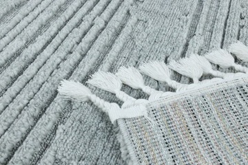 DYWAN AREZZO FRĘDZLE 160x230 GREY JEDNOLITY BERBER