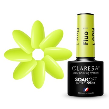 CLARESA LAKIER HYBRYDOWY NEONOWY FLUO 1 5ml