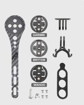 Длинный карбоновый держатель OG-EVKIN для Garmin Edge Wahoo GoPro Varia