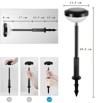 СВЕТОДИОДНАЯ СОЛНЕЧНАЯ САДОВАЯ ЛАМПА С ПРИВОДОМ 4079