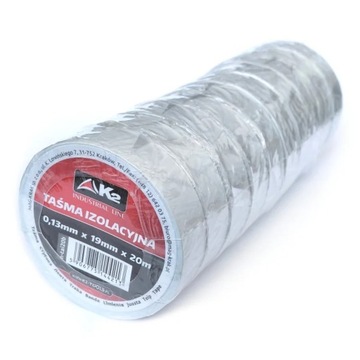 Taśma izolacyjna z PVC 19mm / 20m biała 10 szt.