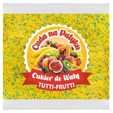 Cukier Do Waty Cukrowej Kolorowy do Maszyny Smakowy Smak TUTTI FRUTTI 100 g