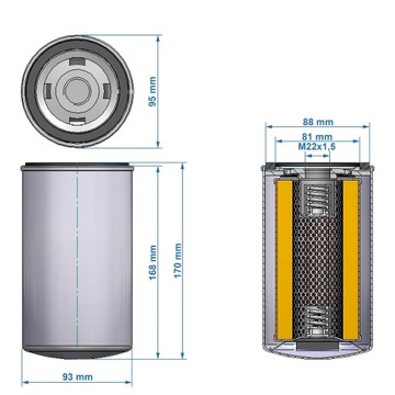 Фильтр масляный SPIN-ON Donaldson P502465 HIFI SO11080 Mann W95038 W95047