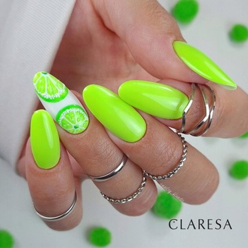 9x Claresa lakiery hybrydowe NEON BAZA TOP CLEANER