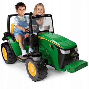 TRAKTOR DWUOSOBOWY NA AKUMULATOR 12V JOHN DEERE PEG PEREGO DUAL