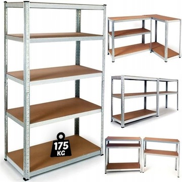 REGAŁ MAGAZYNOWY METALOWY GARAŻ PIWNICA 180x90x40