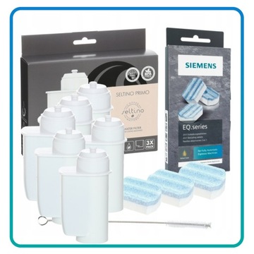 6x ФИЛЬТР + ТАБЛЕТКИ ДЛЯ ОБОРУДОВАНИЯ SIEMENS EQ6 EQ3 EQ9 + ЩЕТКА