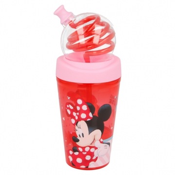 Kubek ze spiralną słomka Myszka Minnie 420ml
