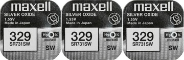 3x BATERIA SREBROWA MAXELL SR 731 SW 329 V525 V329 SR731SW