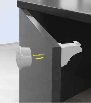 ЗАМОК МАГНИТНЫЙ ДЛЯ ЯЩИКОВ МЕБЕЛЬНЫХ ШКАФОВ 12 шт. и до 3 КЛЮЧЕЙ МАГНИТЫ