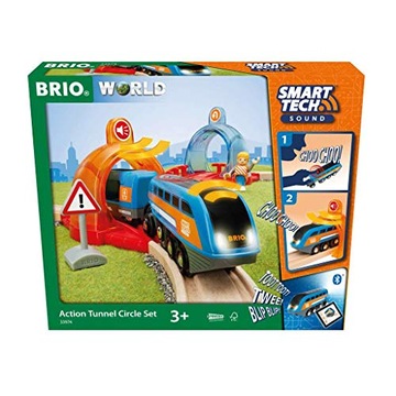 BRIO World Smart Tech Sound Action Tunnel Circle Battery Powered Train Set