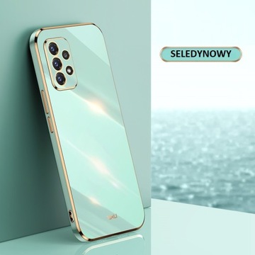 ЭЛЕГАНТНЫЙ ГЛАМУРНЫЙ ЗОЛОТОЙ ЧЕХОЛ ДЛЯ SAMSUNG GALAXY A32 4G + 9H СТЕКЛО