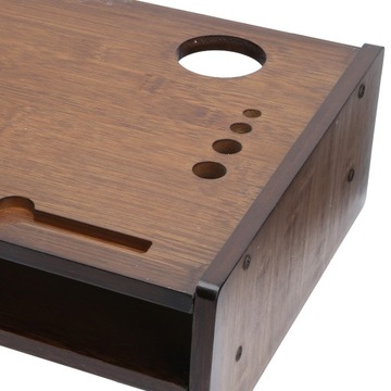 Stojak na monitor telewizyjny Bambusowy stolik na laptopa Półka pionowa do domowego biura S