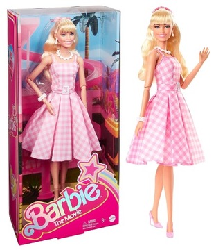Lalka Barbie the Movie filmowa Margot Robbie w biało-różowej sukience