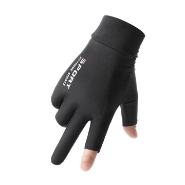 Весенние перчатки для верховой езды Sweat Non два пальца, черные
