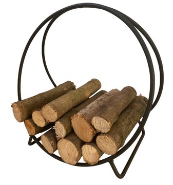 Stojak regał kosz na drewno kominkowe LOFT PL POJEMNY 45cm nowoczesny metal