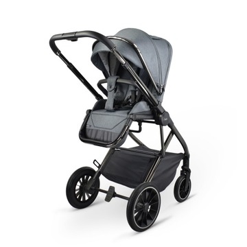 IBEBE PRO 03 ГРАФИТОВАЯ ДЕТСКАЯ КОЛЯСКА 4В1 ПИКСЕЛЬНОЕ СИДЕНИЕ С ОСНОВАНИЕМ ISOFIX