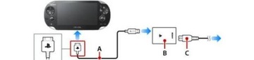 Кабель 2в1 PS VITA Зарядка + передача данных
