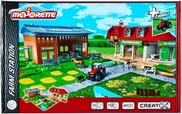ZESTAW DUŻA FARMA ZAGRODA ZE ZWIERZĘTAMI + TRAKTOR I AKCESORIA, OGRÓDEK