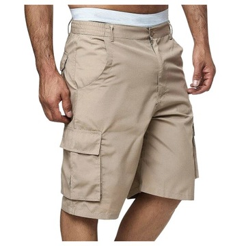 Plus Size Men`s Knee lenght Cargo Shorts Casual El
