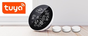 WIFI TUYA SMART метеостанция 3x датчик